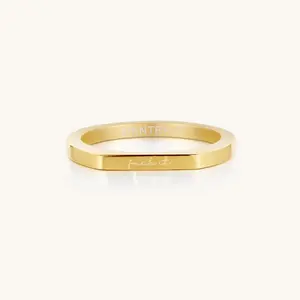 fuckit ring - Dainty Engraved Statement Ring fuckit ring - Dainty Engraved Statement Ring
