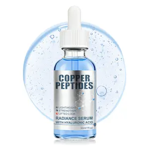 GHK-Cu Copper Peptide Serum, Lightweight Moisture for Soft, Collagen Boosting, Hyaluronic Acid Hydrated and Niacinamide Vtamin B3 Glow, Radiant-Looking Skin Smooth Tightenning, Gentle Daily Care (30ml / 1fl oz) fathersdaygift