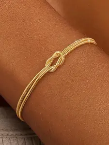 Mother's Day Gift Silver Gold Bracelets for Women Trendy Jewelry Gold Plated Bracelet for Women Non Tarnish Dainty Stackable Layered Chain Heart Pearl Knot Beaded Bracelets Stack Set Charm Mothers Day Elegant Minimalist Bangle