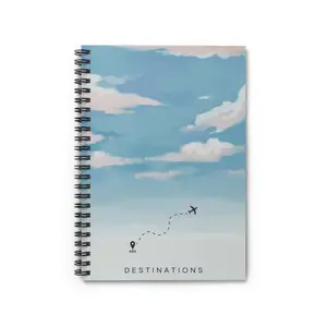 Spiral Notebook - Trendy Travel Journal, Ruled Line Paper, Diary, Planner, Notepad, Bullet Journal, School Supplies