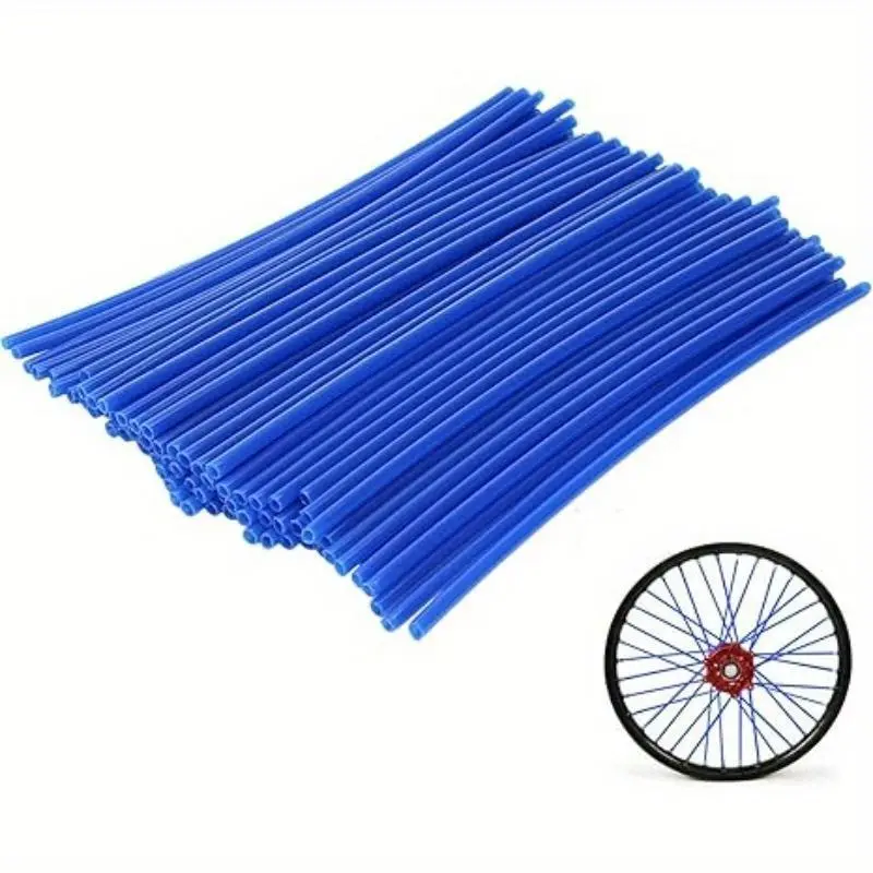 72pcs Motorcycle Motorbike Bicycle Spoke Cover Skin Protector Wheel Rim Spokes Protective Covers Tube Wrap For Motocross Moto Mtb ATV Bike