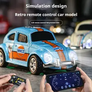 1:64 Classic RC Beetle - Remote Control Retro Car - Wireless Desktop Racing Model Car Love Bug