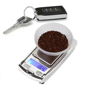 Portable Digital Scale, 0.01g Precision Car Key Ring Digital Pocket Scale with LCD Display, Measuring Utensils for Food, Jewelry, Gemstones, Medicine