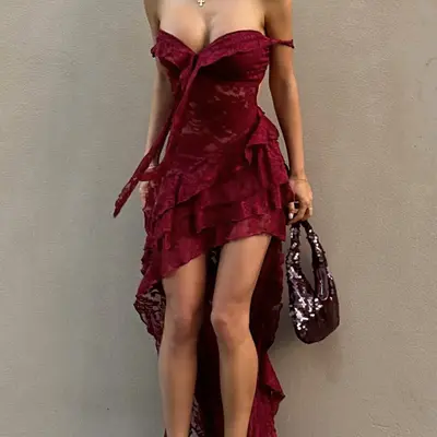Codami Halter Sequin Mini Dress Burgundy - TikTok Shop Codami Halter Sequin Mini Dress Burgundy - TikTok Shop