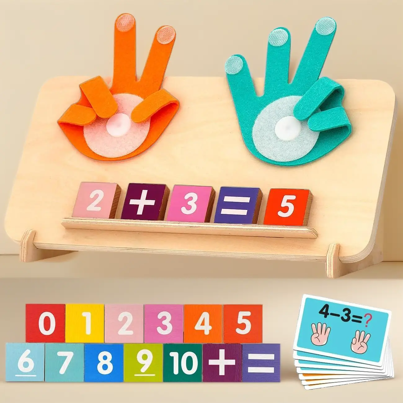 Montessori Math Counting Building Block Set - 3D Puzzle, Activity Board Shape Sorter, Interactive STEM Learning Manipulatives, Colorful Sensory Play Toy, Toddler Must-Have for 2-4 Years Old, Math Skills Tool, Birthday Gifts, Fun for Kids