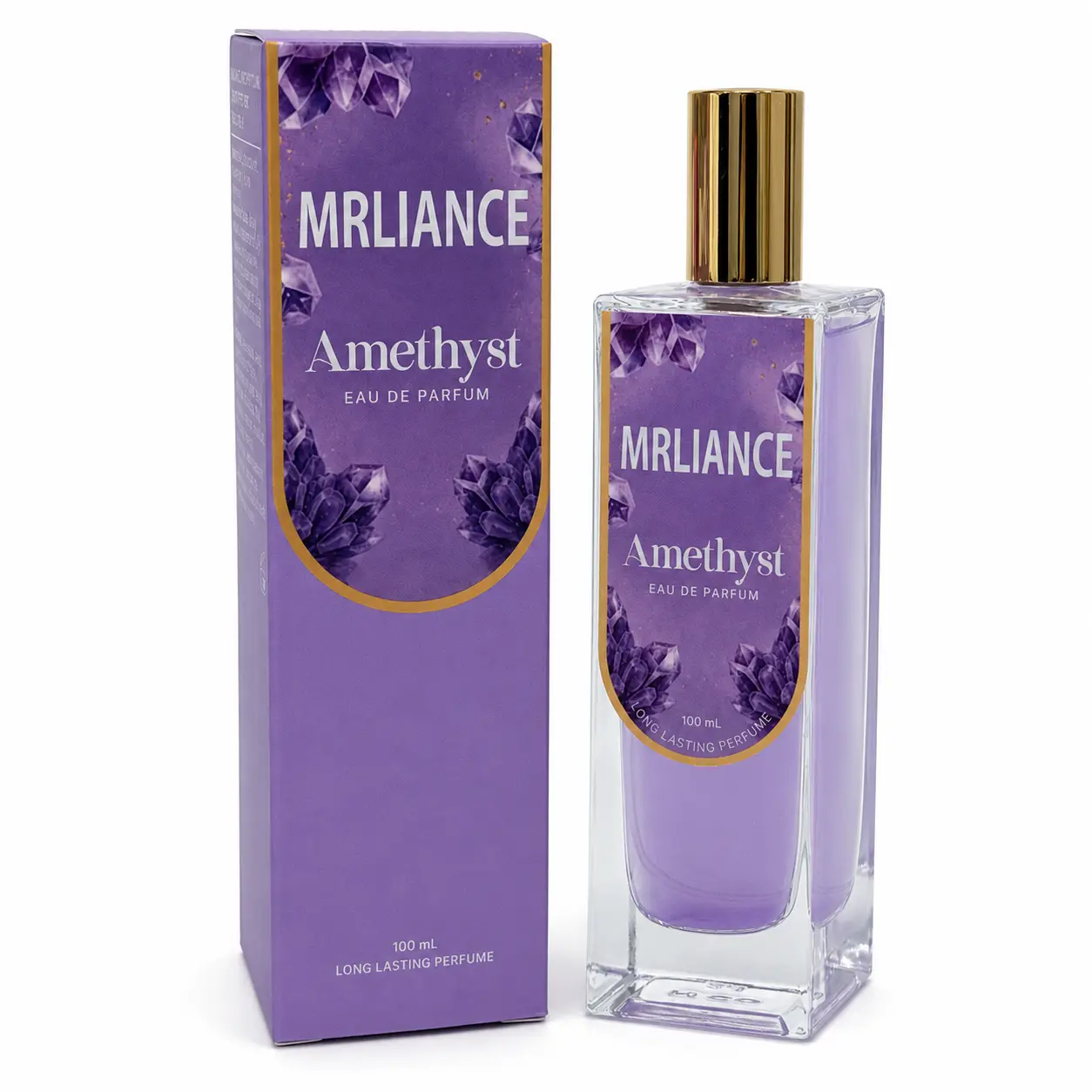 MRLIANCE Amethyst Eau de Parfum 100ml | Long-Lasting Purple Crystal Women Perfume, Elegant Daily Fragrance for Dating, Office & Gifting