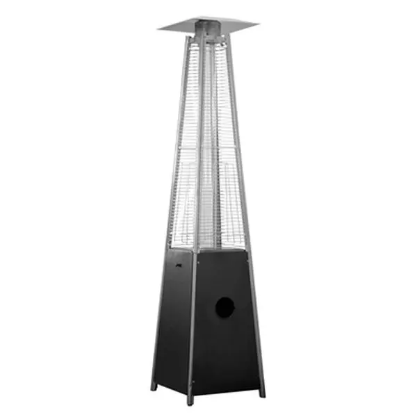 212 MAIN Outdoor Modern Tubular 2-Piece Glass Tube Patio Heater, Matte Black HLDS01-GTPC Model with Safety Shut-Off Feature, Two-Piece Glass
