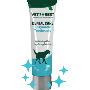 Vet’s Best Enzymatic Dog Toothpaste – Vet Formulated Dental Gel for Teeth Cleaning, Fresh Breath, Tartar Control, Plaque Remover & Oral Hygiene for Dogs, 3.5 oz