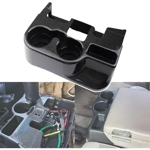 Carbon Fiber Cup Holder Attachment for Center Console |   Compatible with 2003-2012 Dodge Ram 1500 2500 3500 Truck |   Replaces SS281AZAA Front Seat Add-On Cupholder Tray Insert
