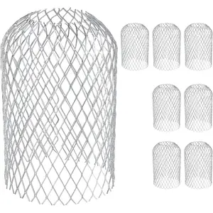8 Pack Gutter Downspout Guard, Gutter Guards, Aluminum Gutter Guard Strainer, Gutter Downspout Protectors, Stops Blockage Leaves Debris (3.5 Inch)