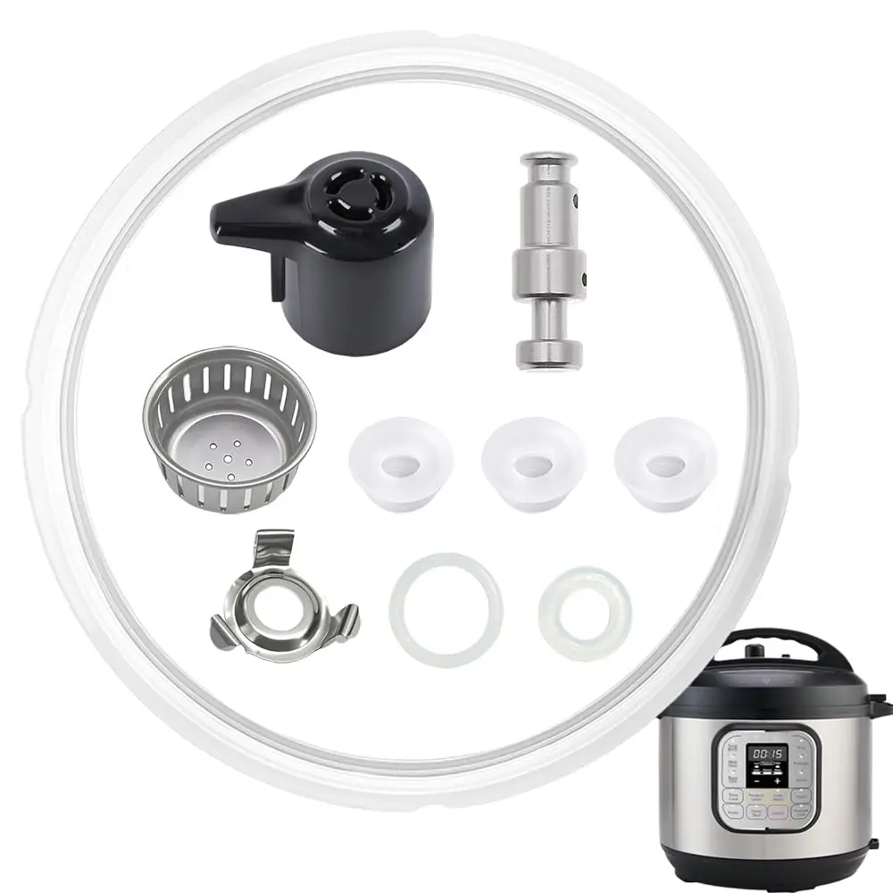 10 count Replacement  for  IP-DUO50 IP-DUO60 Duo/Duo Plus 5&6QT Quart, Upgrade Steam Release Valve Lid Replacement for Instapot,  Valve Float & Sealing Ring for