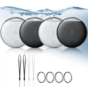 Air Tags-4 Pack, Smart Tag Work Compatible with Apple Find My (iOS Only), Bluetooth Tag Item Finders IP68 Waterproof Replaceable Battery for Wallet, Luggage, Backpack, Pets