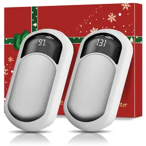 Valentine's Day gift  Rechargeable Hand Warmer 2-Pack with Greeting Card, AI Temperature Control Mini Hand Warmer, Portable Hand Warmer – Perfect Christmas Card Writing Gift for Christmas Outdoor Activities, Skiing, Hunting, Golf & Camping