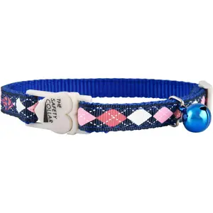 Jeffers Adjustable Breakaway Safety Cat Collar with Bell, 8"-12"