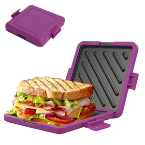 1PCS Microwave Sandwich Maker | No‑Electric Quick Breakfast Panini Grill, Non‑Stick Silicone Toastie Tray