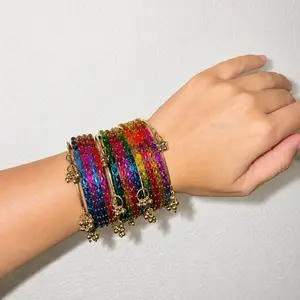 Fashionable Kashmiri Glass Bangles, Size 2.6, Female Jewelry Accessory, Bracelets for Women