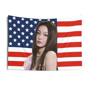 Yoonchae Katseye Kpop Band American Flag Mexican Katseye Members Flags Gift for Fans Men Women