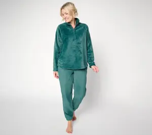 Berkshire Homewear Plush 1/4 Zip 2pc Jogger Lounge Set