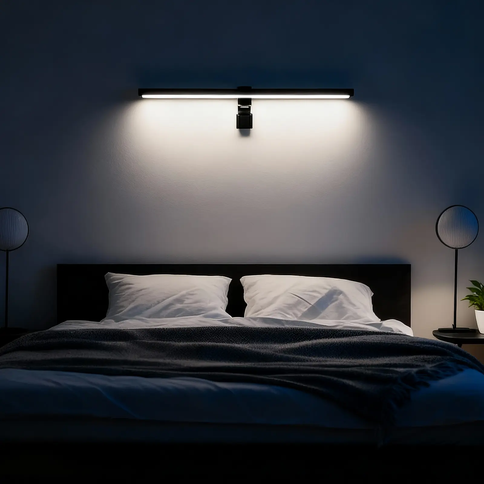 Touch-Control LED Wall-Mount Reading Lamp for Bedroom - 3 Adjustable Brightness Modes, 90° Rotation, Wide Light Coverage, USB Port, Eye-Safe LED Lights, Modern Mood Lighting, Home Decor, Wall Decor, Chill Room Accessories