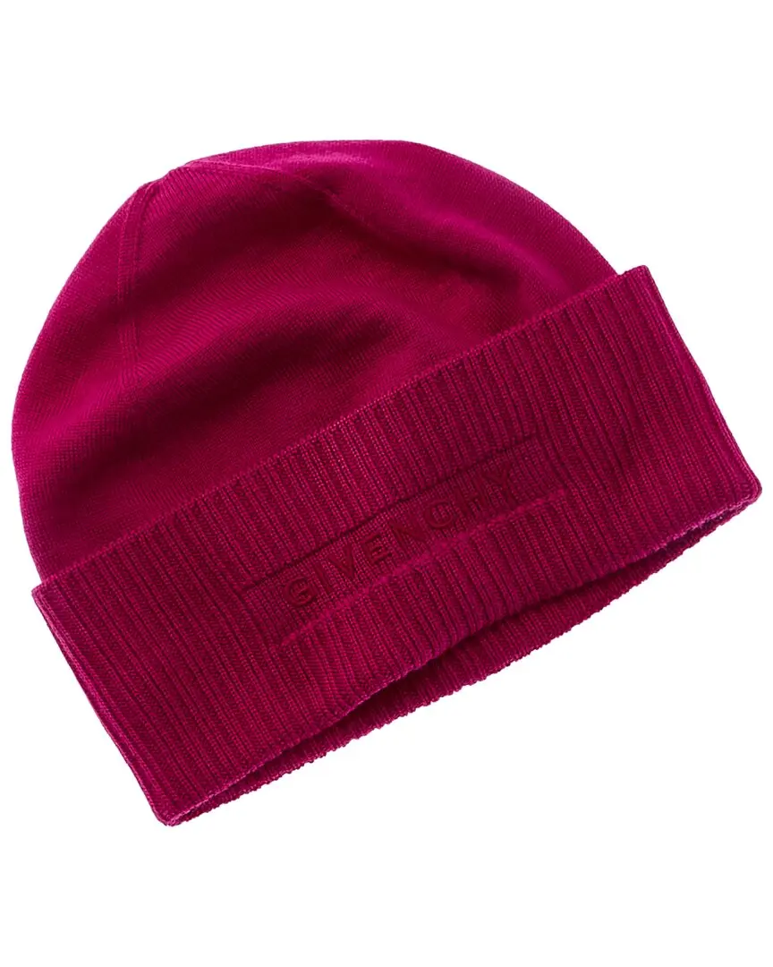 Givenchy Logo Ribbed Wool Beanie