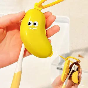 Banana Shaped Toothbrush Holder (single Piece), Travel and Home Dust Cover, Protective Case, Abs Plastic, Portable Small Storage Box