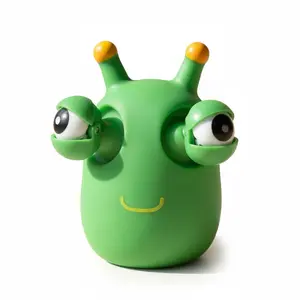 1 Pc Eye Popping Caterpillar Squeeze Toy Funny Stress Relief Fidget Prank Toy for Adults