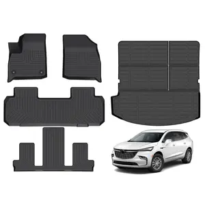 KELCSEECS Buick Enclave 2018-2024 & Enclave 2025-2026 / 2024-2026 GMC Acadia 7-P / 2024-2026 Chevy Traverse 7-P (Not for 2024 Traverse Limited) Floor Mats & Cargo Liners All Weather Protection TPE Non-Slip Custom Fit Waterproof Easy Clean Eco-Friendly