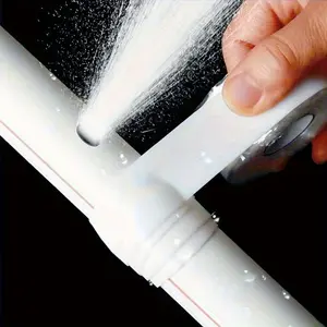 1 Roll Self-Fusing Silicone Tape - Instant Leak Repair, Heavy-Duty Waterproof Sealant for PVC/Glass/Metal/Stone, High Temperature Resistant (No Tools/Glue Required) - Suitable for DIY, Plumbing, Sinks, Showers, Bathtubs, and Toilet Leak Repair - Instant B