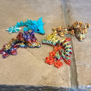 Cinderwing 6 inch flexible taddling dragons: mistletoe, orchid