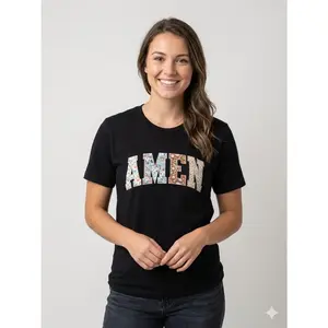 Amen Quilted Appliqué T-Shirt
