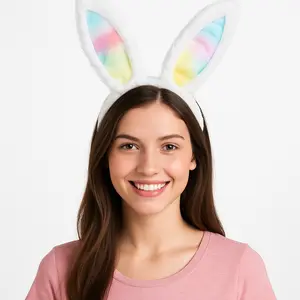 Rainbow Easter Bunny Ears Headband