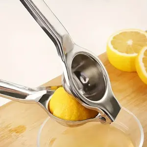 Stainless Steel Manual Juicer, 1 Count Handheld Lemon Juicer, Orange Juice Extractor, Household Fruit Juicer Tool For Kitchen Home