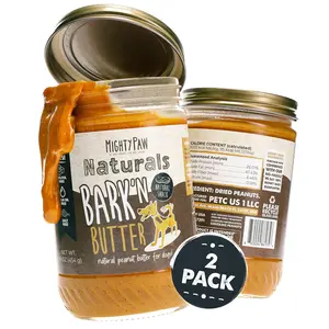 Mighty Paw Naturals Bark'n Butter Premium Peanut Butter Treats for Dogs All-Natural & Nutritious US Crafted 2-Pack