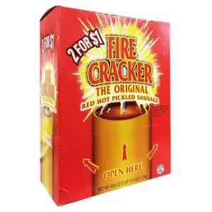Fire Cracker Pickled Hot Sausage – 0.875 oz, 50-Count Box