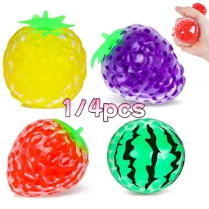 Fruit-Shaped Stress Relief Ball Set, Sensory Toy, Squeeze Toy, Birthday Party Gift, Adult Stress Relief, Filled Gift Bag, Piñata Fillers