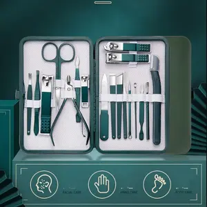 18 /7PCS Manicure / Pedicure Set Nail Clippers Cleaner Cuticle Grooming Kit Case