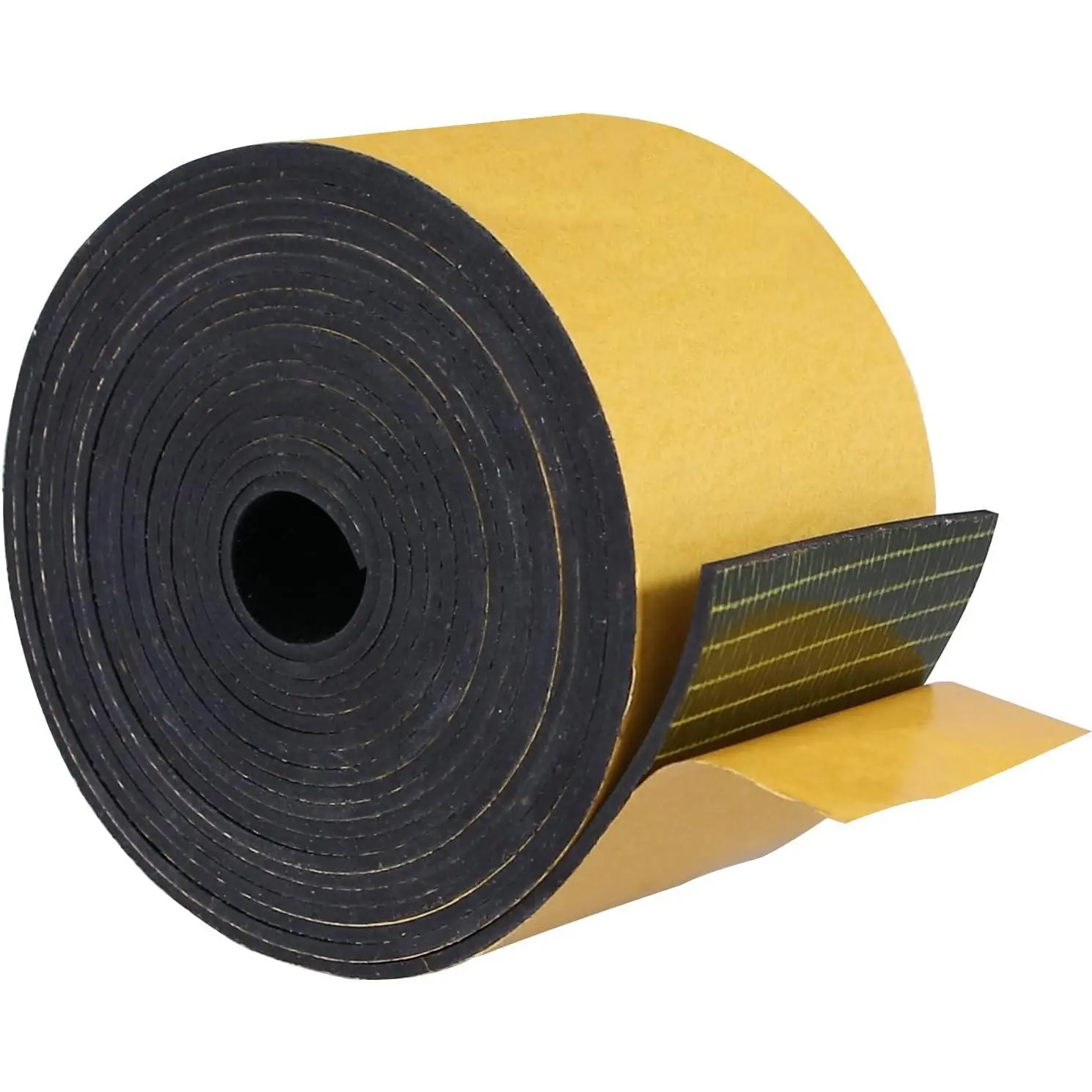 Adhesive Backed Solid Neoprene Rubber Strips, 1/8" Thick x 4 Inches Wide x 10 Inches Long, for DIY Users, Gaskets, Hardware Sealing Applications, Synthetic, Oil Resistant, Roll Strip