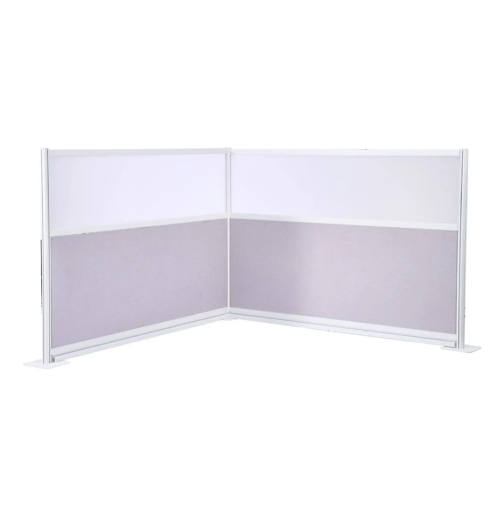 Office Divider Privacy Partitions 2-Pack, 72"x48", PET Room Dividers with Acrylic Windows, Freestanding Cubicle Panels for Office, School, Home Translucent Inner Panel W72xH48 inches