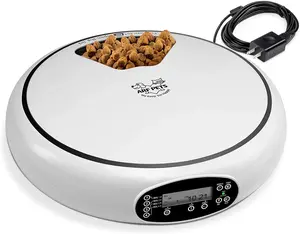 Automatic Pet Feeder, 5 Cup Capacity with Programmable Timer, Portion Control and Dishwasher-Safe Tray for Small Dogs, Cats & Small Animals