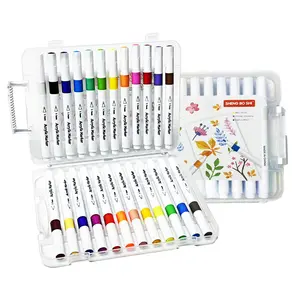 Acrylic Paint Markers, 12/24/36/48/60 Color Art Drawing Pens, Waterproof Opaque Paint Pens for Crafts, For Black Paper, High Coverage Artist Markers for Students & Kids DIY on Rock, Glass, Ceramic, Canvas