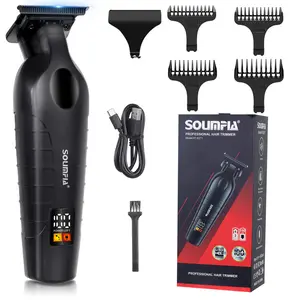 Professional Hair Trimmer, Electric Beard Trimmer for Men, Cordless Hair Clipper for Barber Shop, Rechargeable Hair Trimmer with Zero Gapped T-Blade, Cordless Beard Trimming, Cordless Hair Cutting