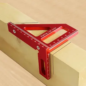 Precision Craftsmanship Multi-Angle Measuring Ruler - Durable Aluminum, Easy-to-Read DIY Tool for Woodworking & Carpentry