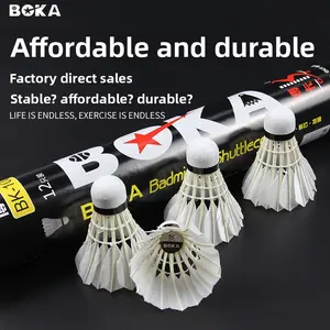 Boca genuine badminton 3/6/12 only indoor and outdoor competition training professional resistant to play without standard white goose hairball
