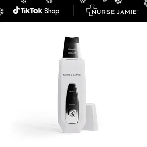 Nurse Jamie Dermascrape Ultrasonic Skin Scrubbing & Skincare Enhancing Tool 3-in-1 Cleanse Extract Enhance USB Rechargeable for Most Skin Types