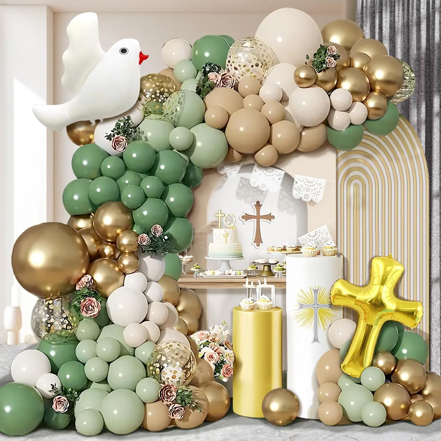 Balloon Garland Arch Kit, 111pcs/set Mixed Color Balloon Set, Latex Balloon for Baby Shower & Wedding & Party & Anniversary & Birthday Decoration, Balloon Decorations Kit, Balloon Arches Decorations, Party Balloons, Balloon Party Supplies