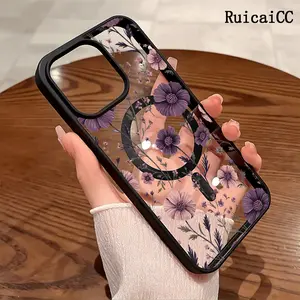 Premium Magnetic Phone Cases for iPhone11/12/13/14/15/16//17/Air/promax/Plus Rustic Floral Artistic y2k cased MagSafe Ready, Anti-Fall, Springtok and Ultra-Thin Design | Perfect for Everyday Use Screen Protector Resistance Casing Aesthetic