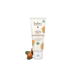 Babo Botanicals Sensitive Baby Fragrance Free Soothing Miracle Balm – Soothing Shea Butter & Jojoba – For Extra-Dry, Rough Areas – Pediatrician Tested – Net Wt. 3.35 oz (95 g)