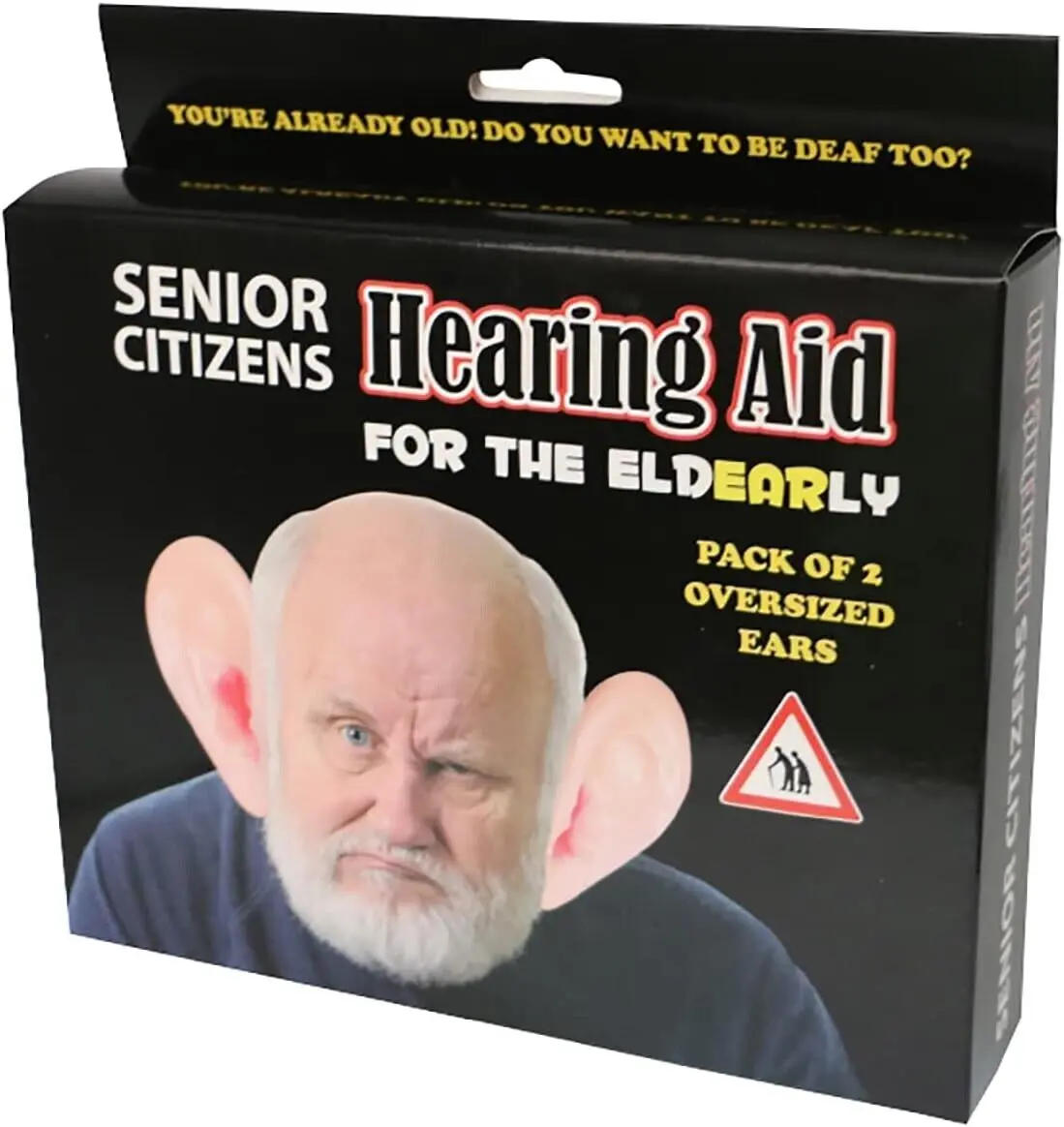 👂 Jumbo Hearing Aid Gag Ears – 2 Pack