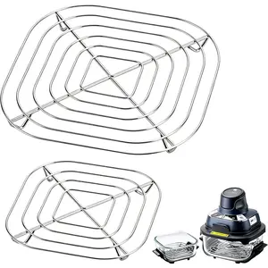 2 count Crisper Stainless Steel Rack Compatible with  Glass Air Fryer, Air Fryer Accessories for  Crispi Air Fryer FN101  Crispi Pro Air Fryer AS101