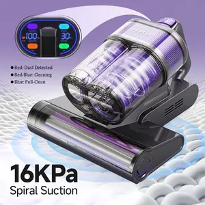 FEPPO Upgraded Mattress Vacuum Cleaner withUV-C Light & 149℉ HotAir & AromaTablet& LED Display, 4-in-1 Bed Vacuum for DustMitesRemoval, 40,000/minTapping, 16KPaPowerfulSuction, HEPAFilterHandheld VacuumforBedCouchSofa Carpet summerwins